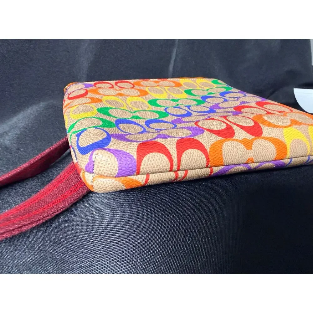 Coach Pride 2022 Rainbow Signature Kitt Messenger Crossbody Bag CA232
